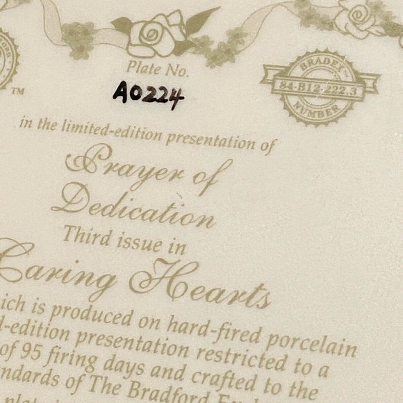 Bradex Nurses Pray of Dedication Porcelain Heart Shaped Plaque Wall Hanging - Picture 10 of 10